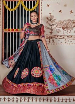 Black Blended Cotton Kutch Work Chaniya Choli Festive Wear 6 Black Blended Cotton Kutch Work Chaniya Choli Festive Wear -C Bazaar Shop black blended cotton kutch work chaniya choli ghsrk174989 u