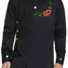 Black Cotton Embroidered Kurta Pyjama