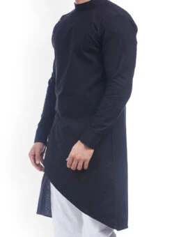 Black Cotton Kurta
