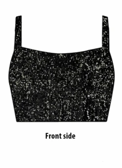 Black Embroidered Georgette Blouse Party Wear -C Bazaar Shop black embroidered georgette blouse BLBS02207353 u