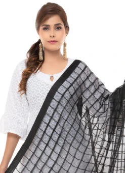 Black Kota Cotton Dupatta Festive Wear -C Bazaar Shop black kota cotton dupatta dpdmfmfd037 b