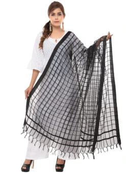 Black Kota Cotton Dupatta Festive Wear -C Bazaar Shop black kota cotton dupatta dpdmfmfd037 u