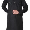 Black Linen Cotton Pathani Set