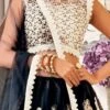 Black Mono Net Embroidery Umbrella Lehenga Party Wear