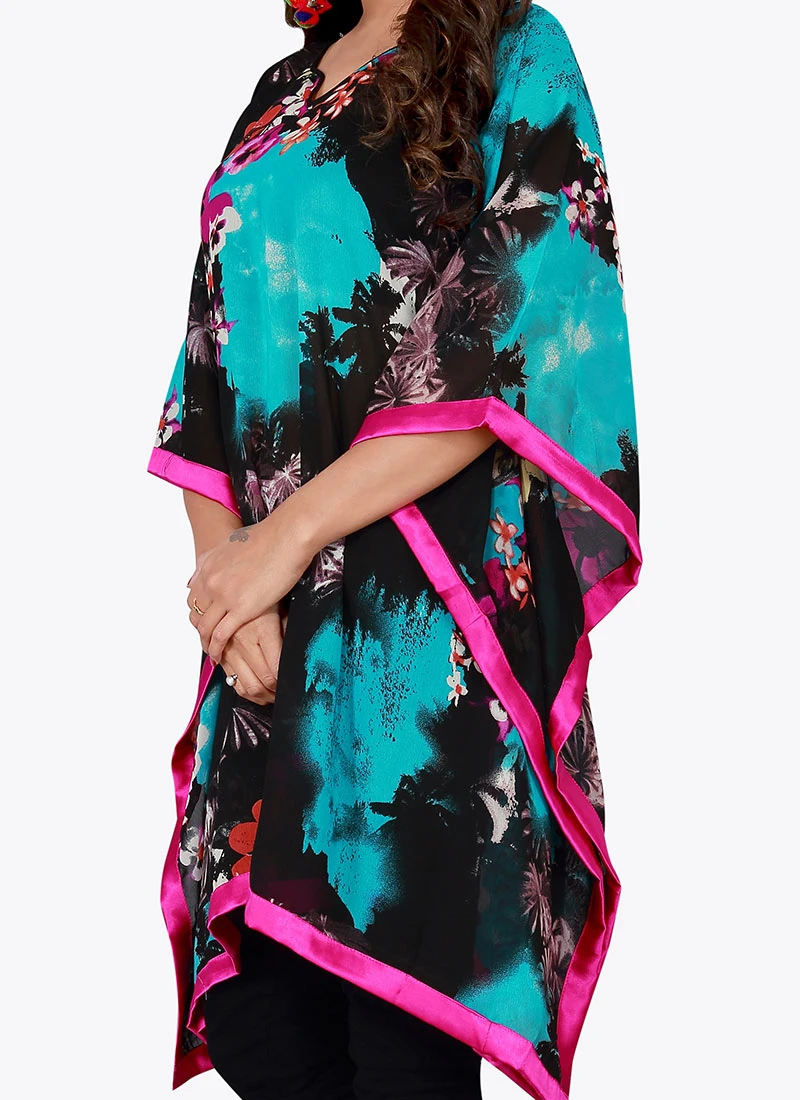 Black N Blue Georgette Kaftan After Six Wear 1 Black N Blue Georgette Kaftan After Six Wear