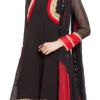 Black N Red Ankle Length Anarkali Suit After Six Wear