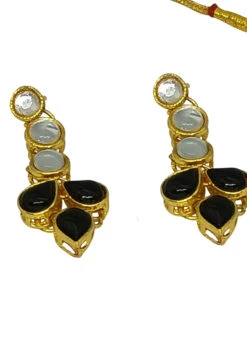 Black N White Necklace Set Party Wear