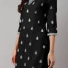 Black Rayon Embroidery Kurta Sharara Set Party Wear