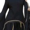 Black Rayon Kurta Patiyala Set Work Wear