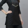 Black Rayon Kurta Sharara Set Party Wear