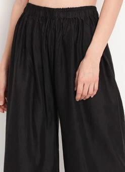 Black Rayon Palazzo Pant Work Wear