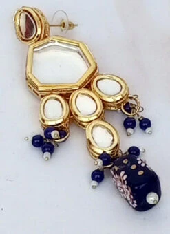 Blue Alloy KundanDanglers Party Wear