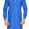 Blue Art Silk Pathani Set