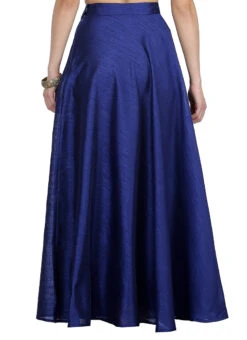 Blue Art Silk Skirt Work Wear -C Bazaar Shop blue art silk skirt wbjsns06 b