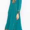 Blue Georgette Embroidered Kurta Palazzo Set Party Wear