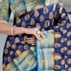 Blue Kanchipuram Art Silk Saree Party Wear