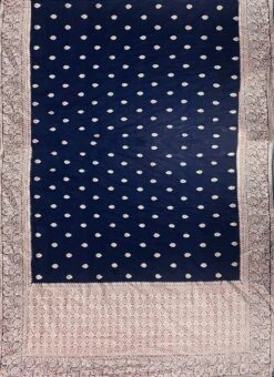 Blue Organza Jacquard Dupatta Festive Wear -C Bazaar Shop blue organza jacquard fabric efsle14903dp u