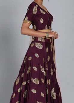 Ethnovog Purple Lehenga Set Wedding Wear