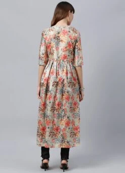 Ethnovog Printed Narrow Straight Pant Suit Work Wear -C Bazaar Shop bollywood vogue printed narrow straight pant suit IWBV01906159 b