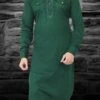Bottle Green Cotton Pathani Set Festive Wear