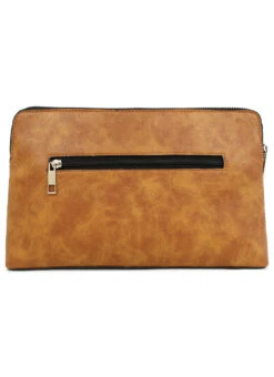 Brown Polyster Clutch -C Bazaar Shop brown polyster clutch hbdsa437b b