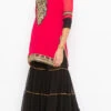 Candy Pink Georgette Embroidered Kurta Sharara Set After Six Wear