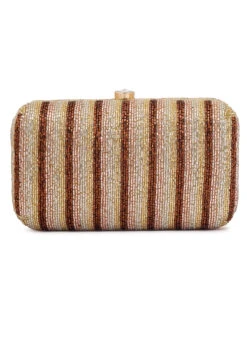 Copper Art Silk Sequins Clutch Party Wear -C Bazaar Shop copper art silk sequins clutch hbdacs516 b