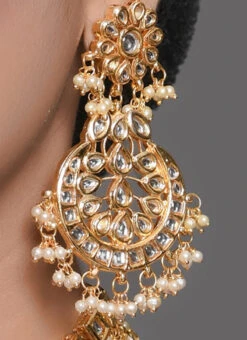 Cream Designer Necklace Set Party Wear