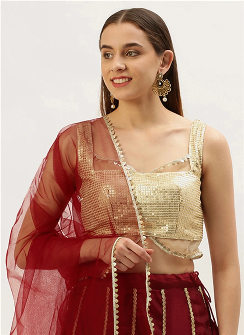 Cream Georgette Embroidered Blouse Wedding Wear 4 Cream Georgette Embroidered Blouse Wedding Wear - Image 4