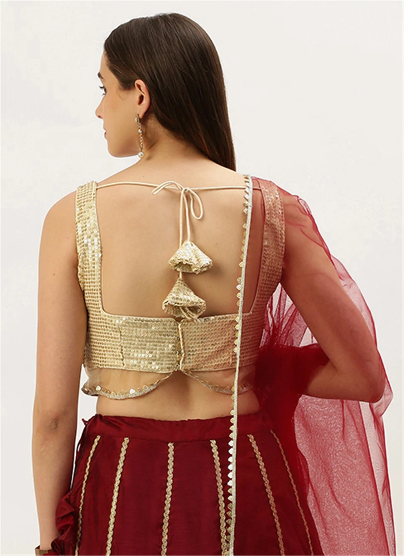 Cream Georgette Embroidered Blouse Wedding Wear 1 Cream Georgette Embroidered Blouse Wedding Wear