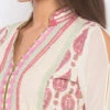 Cream N Pink Cotton Palazzo Set Party Wear