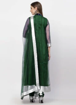 Dark Green Net Patch Work Anarkali Suit Work Wear -C Bazaar Shop dark green net patch work anarkali suit sldmf7480bg b
