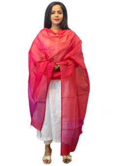 Dark Pink Chanderi Dupatta Festive Wear -C Bazaar Shop dark pink chanderi dupatta dpsoas1081 u
