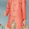 Dark Pink Silk Indowestern Sherwani Party Wear