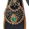 Designer Dark Green Stones Collar Necklace Set Party Wear