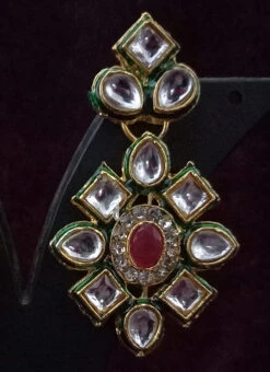 Designer Gajari Pink Long Necklace Set Party Wear