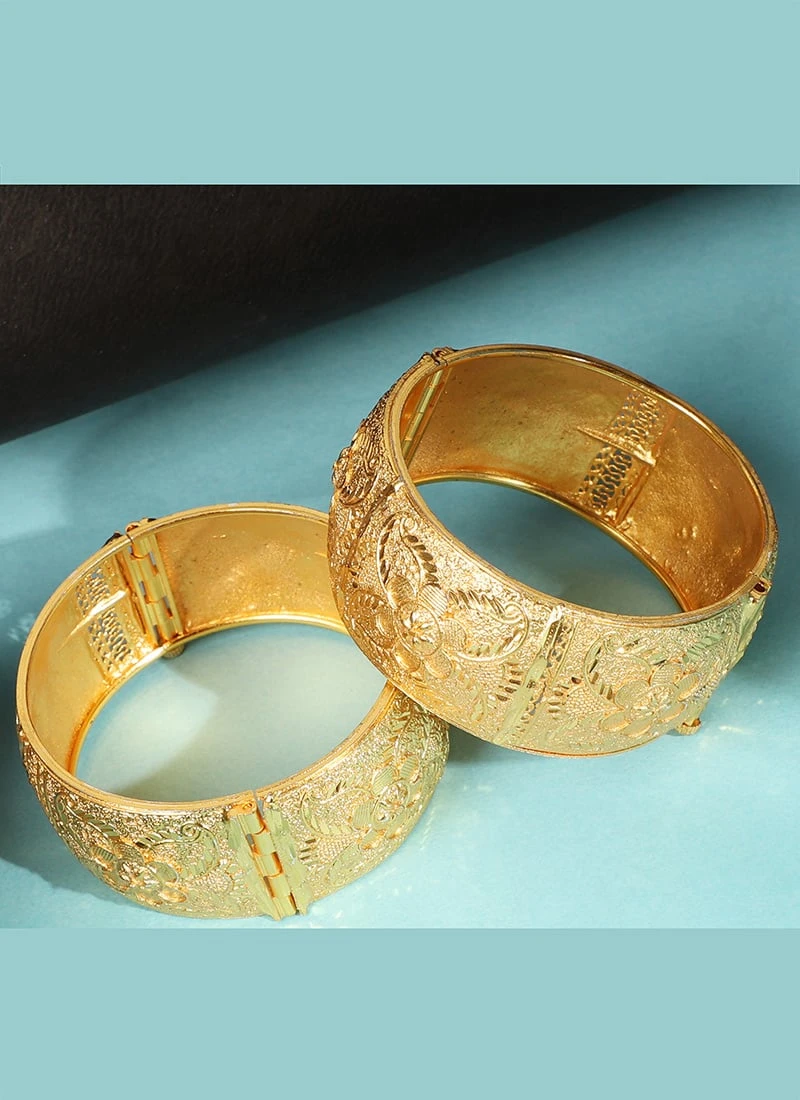 Designer Gold Plated Bangel Set 2 Designer Gold Plated Bangel Set - Image 2