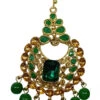 Designer Green Dangler Hook Earrings Festive Wear