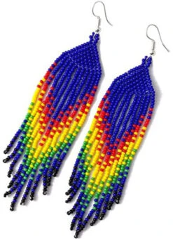 Designer Multicolored Beads Dangler Hook Earrings After Six Wear -C Bazaar Shop designer multicolored beads dangler hook earrings ermvf10962 b