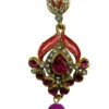Designer Pink Danglers Earrings Festive Wear