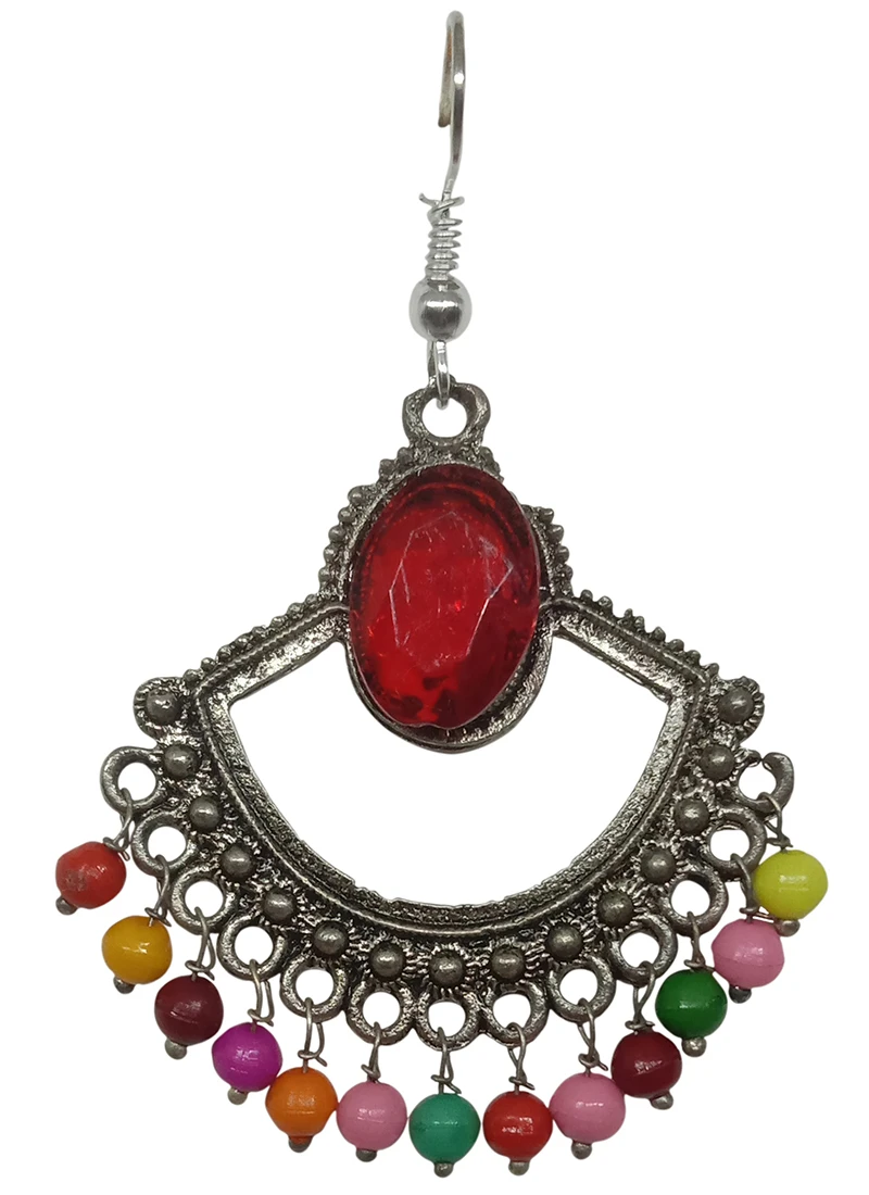 Designer Red Dangler Hook Earrings After Six Wear 1 Designer Red Dangler Hook Earrings After Six Wear