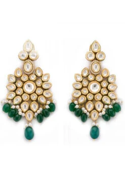 Designer White Dangler Earrings Party Wear -C Bazaar Shop designer white dangler earrings ermvf10949 b