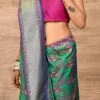 Fern Green Banarasi Katan Zari Weaving Saree Festive Wear
