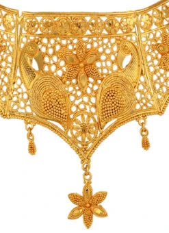 Gold Alloy Choker Necklace Set