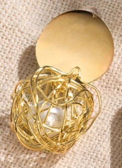 Gold Alloy Danglers Party Wear