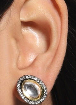 Gold Alloy Studs Party Wear