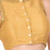 Gold Art Dupion Silk Beads Blouse Festive Wear