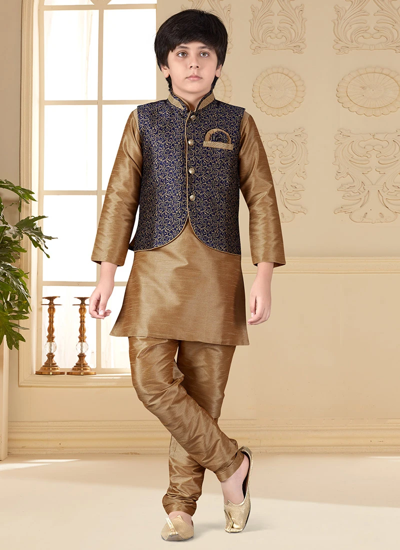 Gold Art Silk Bandi Set 2 Gold Art Silk Bandi Set - Image 2