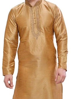 Gold Art Silk Kurta