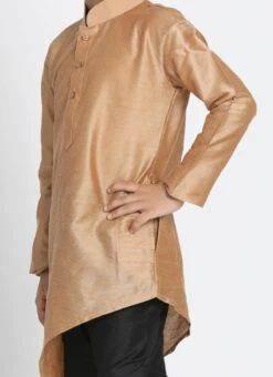 Gold Art Silk Kurta Pyjama